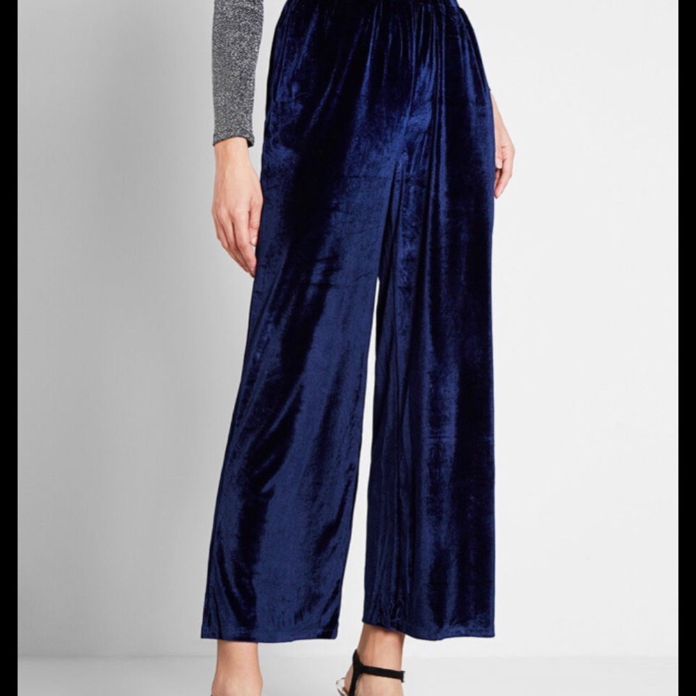 Blue Velvet Culottes